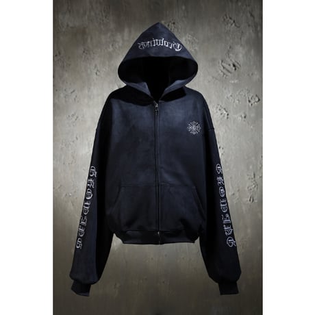 ByTheR/ Suede Short Zip Hoodie