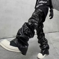 Mismatch NYC/Lether accordion pants