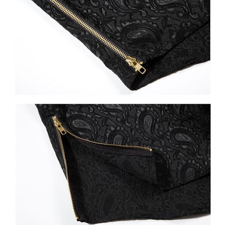 Mismatch NYC/Paisley Baseball Shirts (SET UP) BLACK