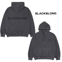 BLACK BLOND/BB logo smile  Hoodie  "VINTAGE BLACK"