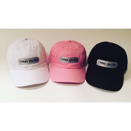 Trius Garments/i miss you too Reply cap ブラック