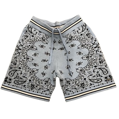 FNTY/ Knitted Paisley Shorts "BLUE"