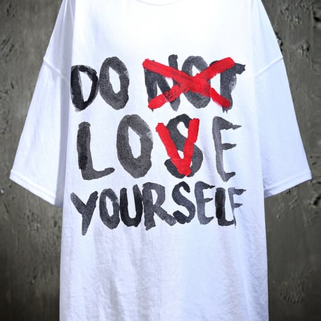 By The R/ Love yourself Painting  tee(WHITE)