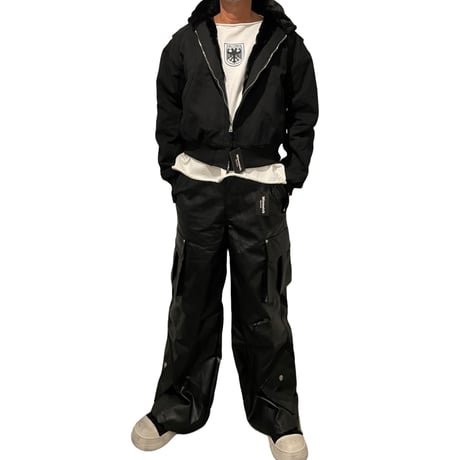 Mismatch NYC/Fur Hooded Jacket BLACK