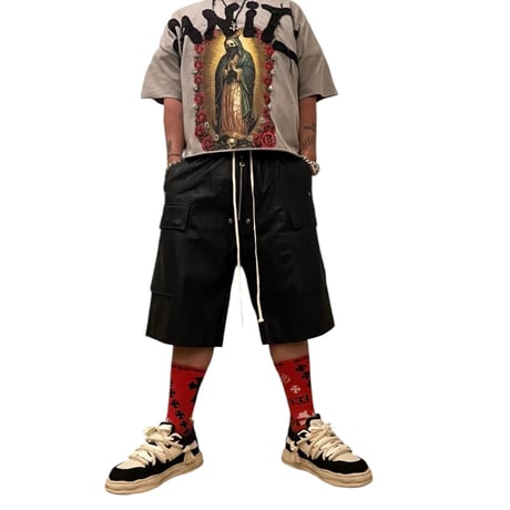 Mismatch NYC/Leather Zip Shorts