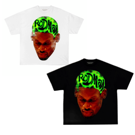 RODMAN official brand/Head Green Tshirts