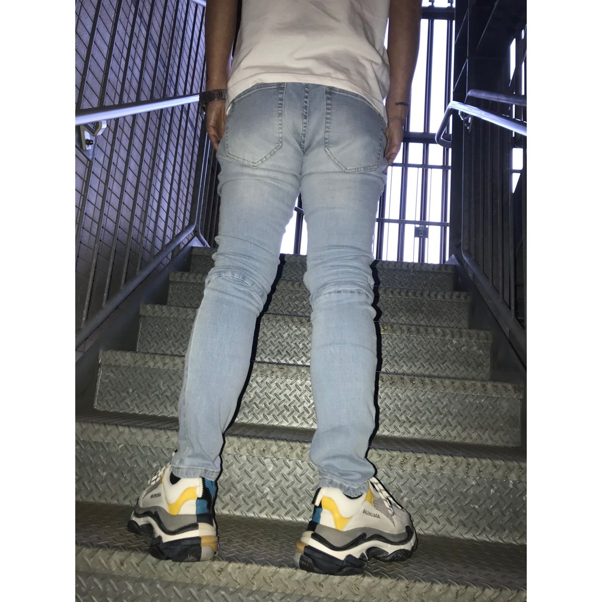 【Cooperページ】 Cooper Nine/ Checker Retoro denim pants | BINGO