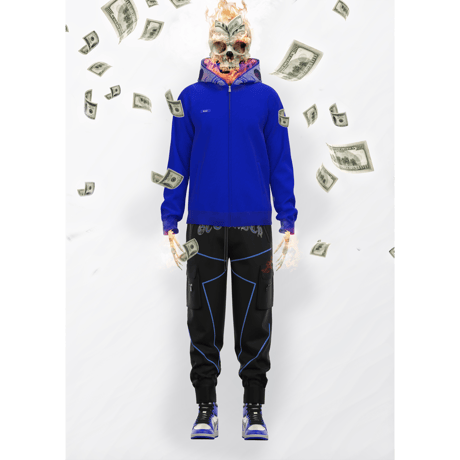 GUAPI/ BLACK ”GET RICH” Cargo pants