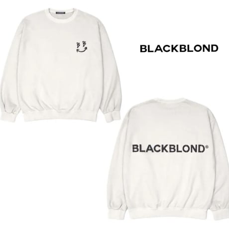 BLACK BLOND/BB logo smile   Sweatshirt  "IVORY"