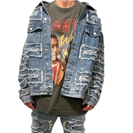 Mismatch NYC/Damaged Denim Jacket