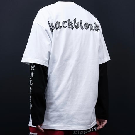 BLACK BLOND/Sketch Logo Long Tee BLACK