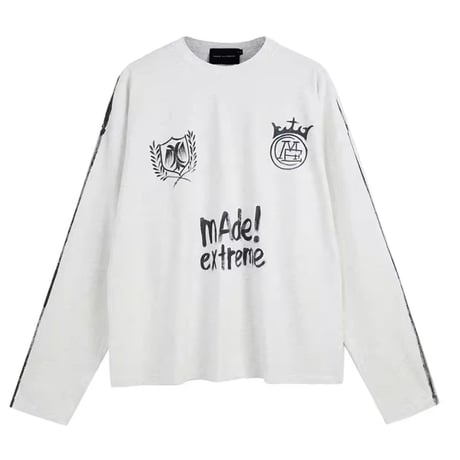 MADE EXTREME/ Paint LongSleeve Tee "LIGHT GRAY"