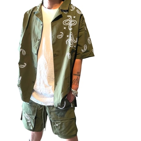 EPTM/Paisley SHORTS "khaki"  (SET UP)