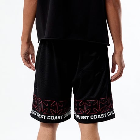 West Coast Choppers/ Cross Mesh Shorts"BLACK"