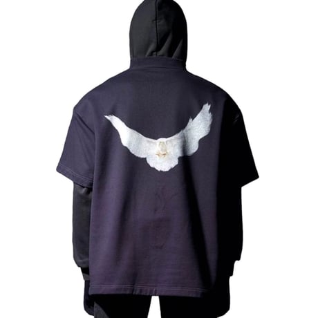 YEEZY GAP by BALENCIAGA / CROP DOVE NO SEAM TEE  "WASH BLACK"