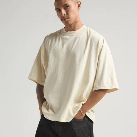 Shaka Wear/ HeavyWeight Boxy Tee "CREAM"