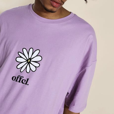 BOOHOO / flower oversize tee PURPLE