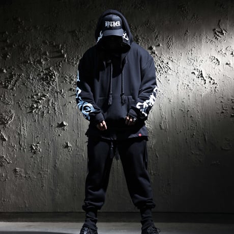 By The R/ Back Logo Cotton Hoodie (SET UP)