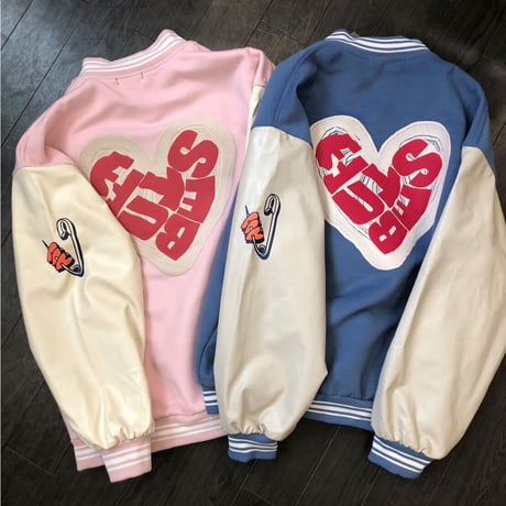 WOSS.official/ HEART Stadium Jacket BLUE