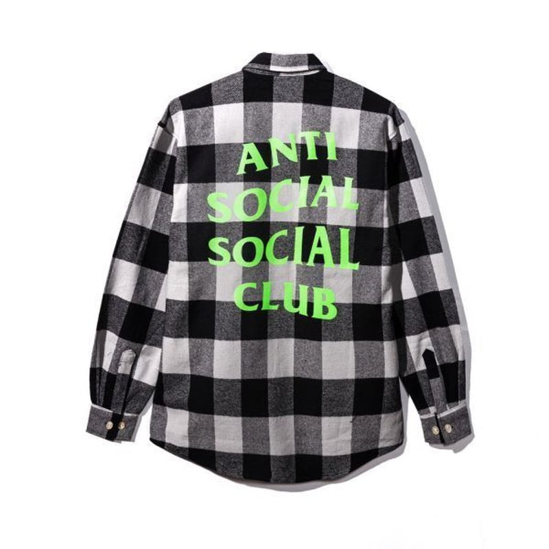 美品ASSC ANTISOCIALSOCIALCLUB チェックネルシャツ L 美品ASSC
