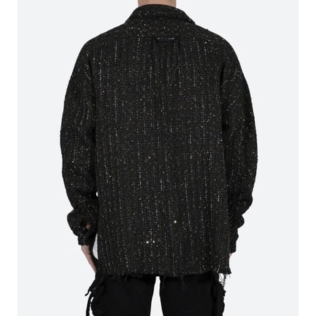 MNML/Tweed flannel Shirts BLACK