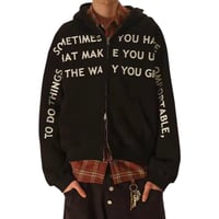 Mismatch NYC/Logo Zip Short Hoodie