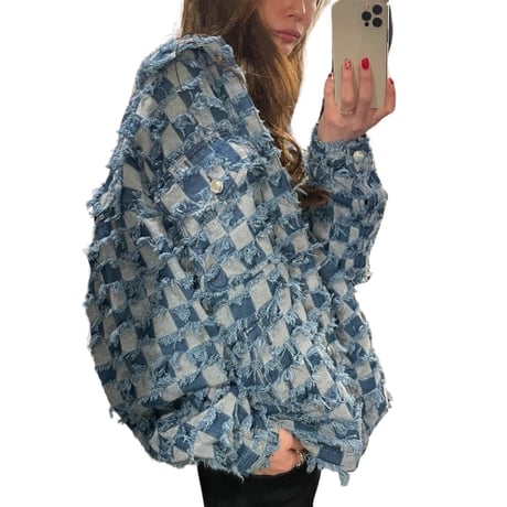 Mismatch NYC/Denim Checkboard Shirts Jacket