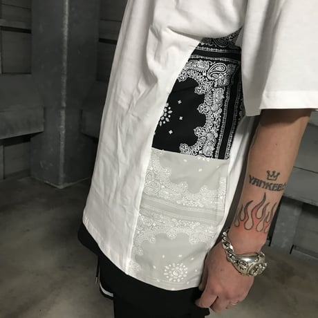 Mismatch NYC/BANDANA Patchwork oversize Tee