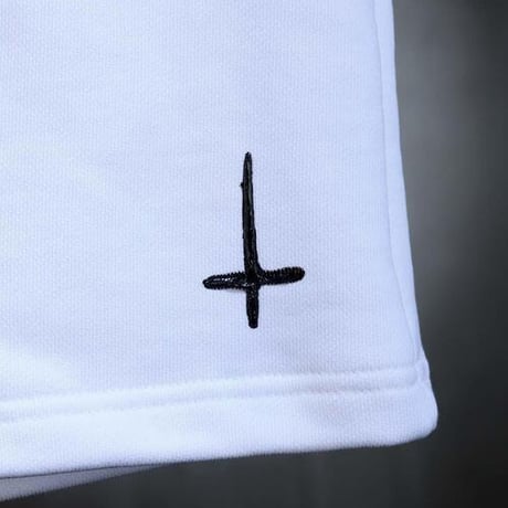 By The R/ Cross Cotton Shorts  "SET UP"  WHITE