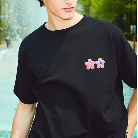 MISTERCHILD / Double Flower Tshirts "BLACK"