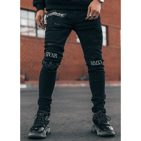 GUAPI/BLACK Paisley  Denim