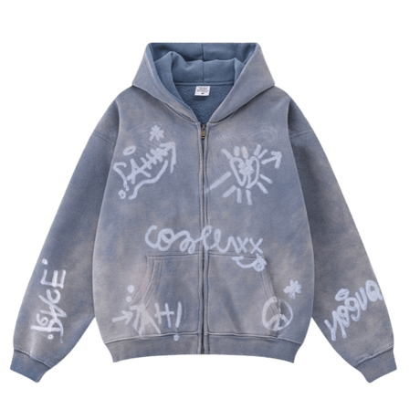Inflation / Paint Art Hoodie (SET UP) BLUE