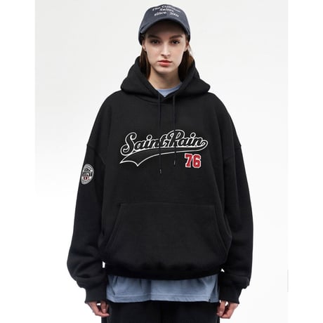 SAINT PAIN/Team Logo Hoodie BLACK