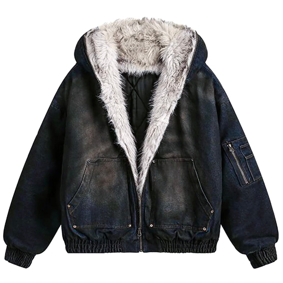 ジャケット・アウター mismatch new york Mismatch NYC/Oversized Hooded Leather Jacket |