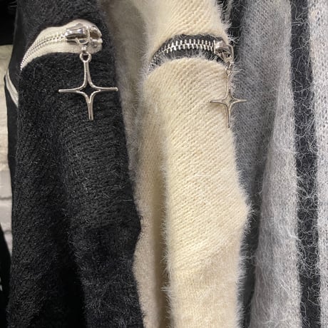 Mismatch NYC/ Mohair cross Knit  BLACK