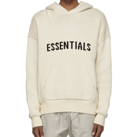 ESSENTIALS  fear of god /Knit Hoodie "CREAM"