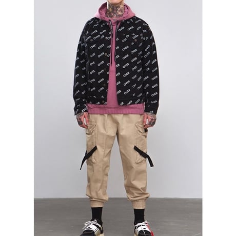 WOSS.official/ logo black denim jacket