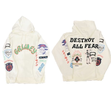 GRMY/Destroy Hoodie "WHITE"