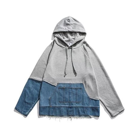 Mismatch NYC/Oversized denim custom  Hoodie