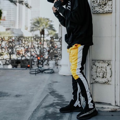EPTM/トラックパンツ　バイカラー　Yellow×Black