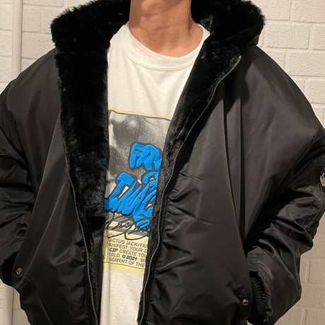 GRMY/FUR BOMBER JACKET (REVERSIBLE)