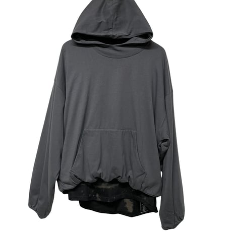 Mismatch NYC/Short balloon Hoodie インナー付　"Dark Gray"