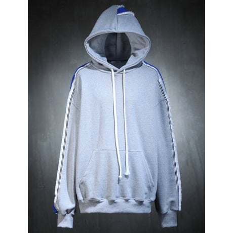 By The R/ Fringe Line Hoodie "BLACK/GRAY"