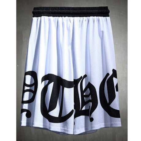 By The R/Big Lettering Mesh Shorts (Set UP)  WHITE