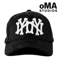 oMA /NY Logo  Suede Cap (Black)