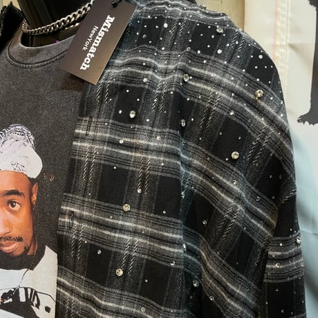 Mismatch NYC/Rhinestone Flannel  Shirts