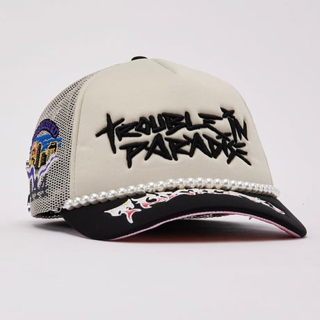 TOXICITY X DSMSD/ TROUBLE IN PARADISE TRUCKER HAT (CREAM)