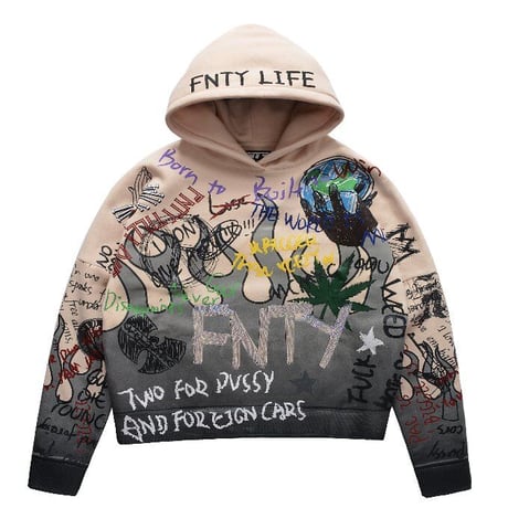 FNTY/Flying FLAME Hoodie CREAM