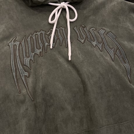 WOSS.official/ Oversized  Suede Hoodie KHAKI