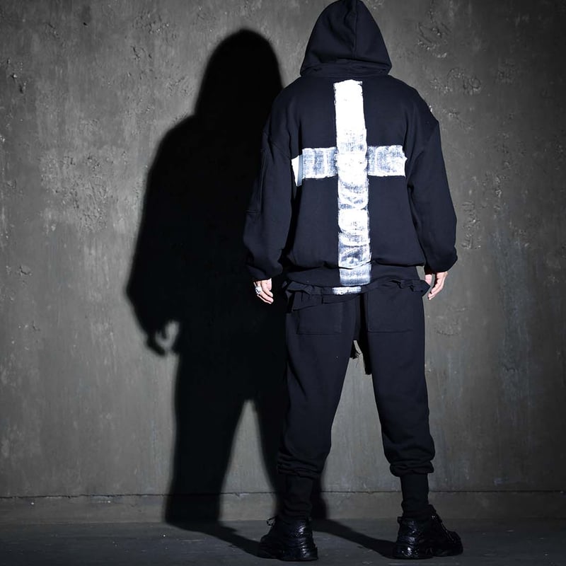 By The R/ Cross Paint Cotton Hoodie (SET UP) |